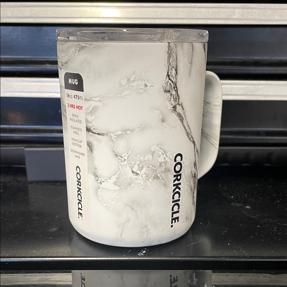 Corkcicle White Marble Mug